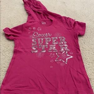 Girls soccer hooded tshirt by SO.